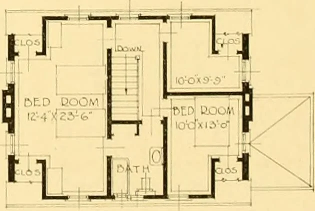 An illustration from How to plan, finance and build your home [by] the Architects’ small house service bureau., 1922, leaf 79