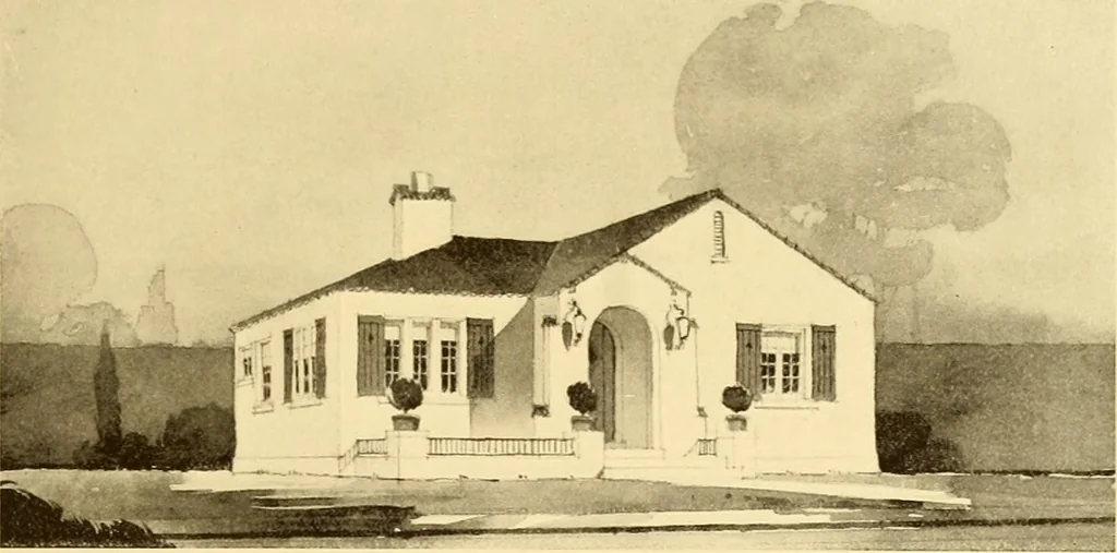 An illustration from How to plan, finance and build your home [by] the Architects’ small house service bureau., 1922, leaf 94