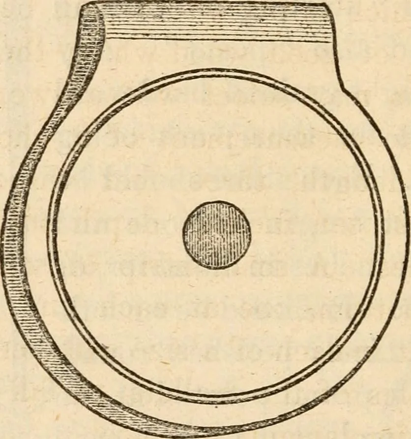 An illustration from How to play croquêt : a new pocket manual of complete instructions for American players, illustrated with engravings and diagrams, together with all the rules of the game, hints on parlor croquêt, and a glossary of terms., 1865, leaf 17