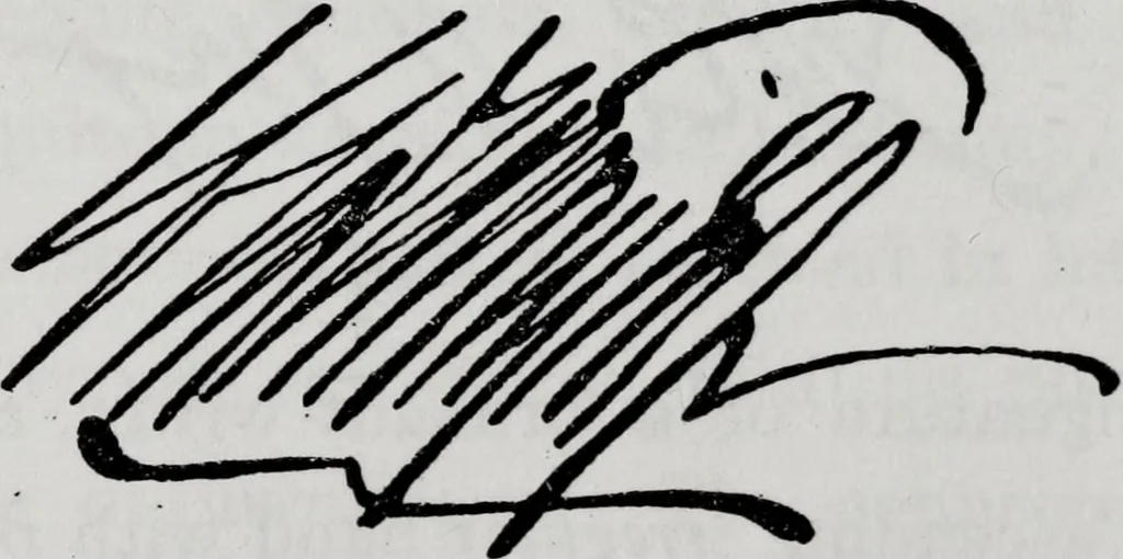 An illustration from How to read character in handwriting : a guide for the beginner and student of graphology, 1910, leaf 35