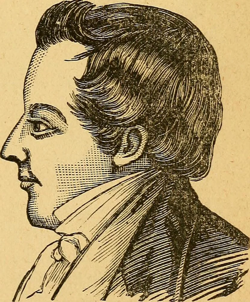 An illustration from How to read character : a new illustrated hand-book of phrenology and physiognomy, for students and examiners : with a descriptive chart, 1890, leaf 36