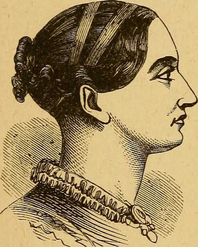 An illustration from How to read character : a new illustrated hand-book of phrenology and physiognomy, for students and examiners : with a descriptive chart, 1890, leaf 47