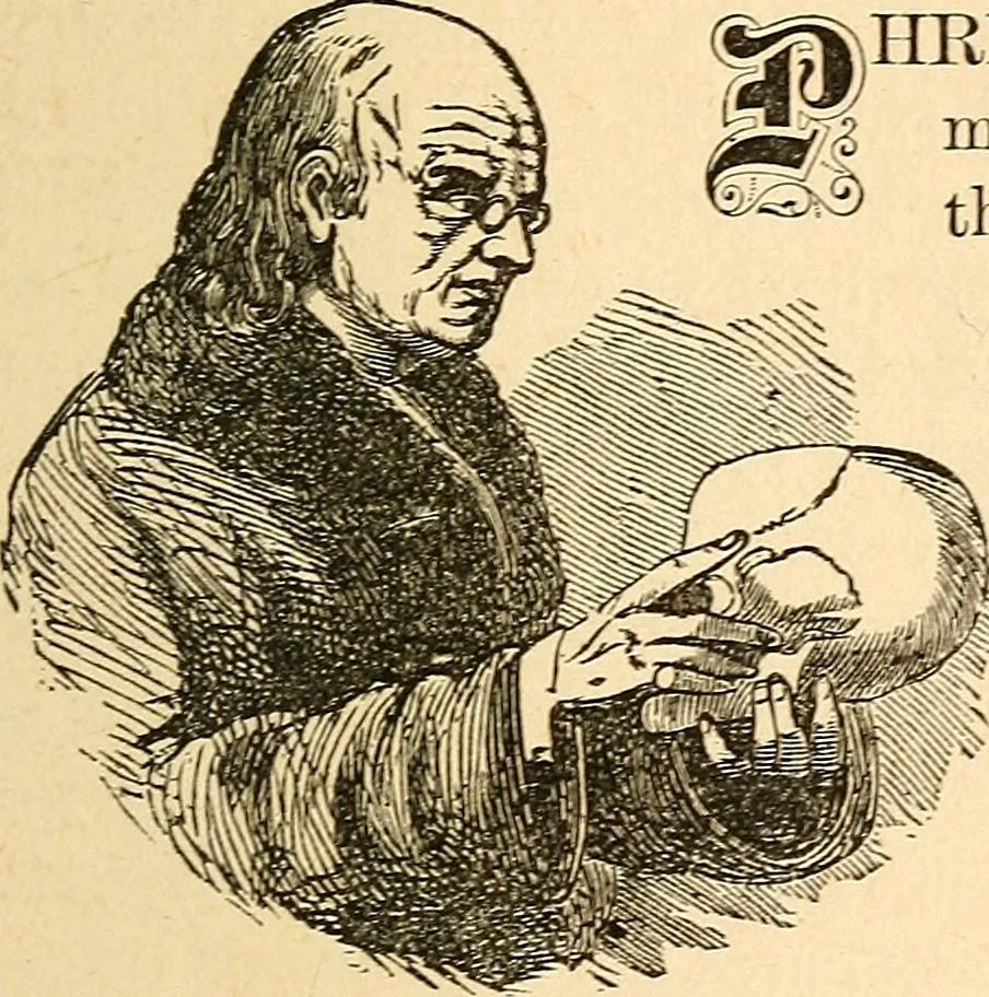 An illustration from How to read character : a new illustrated hand-book of phrenology and physiognomy, for students and examiners; with a descriptive chart, 1891, leaf 14