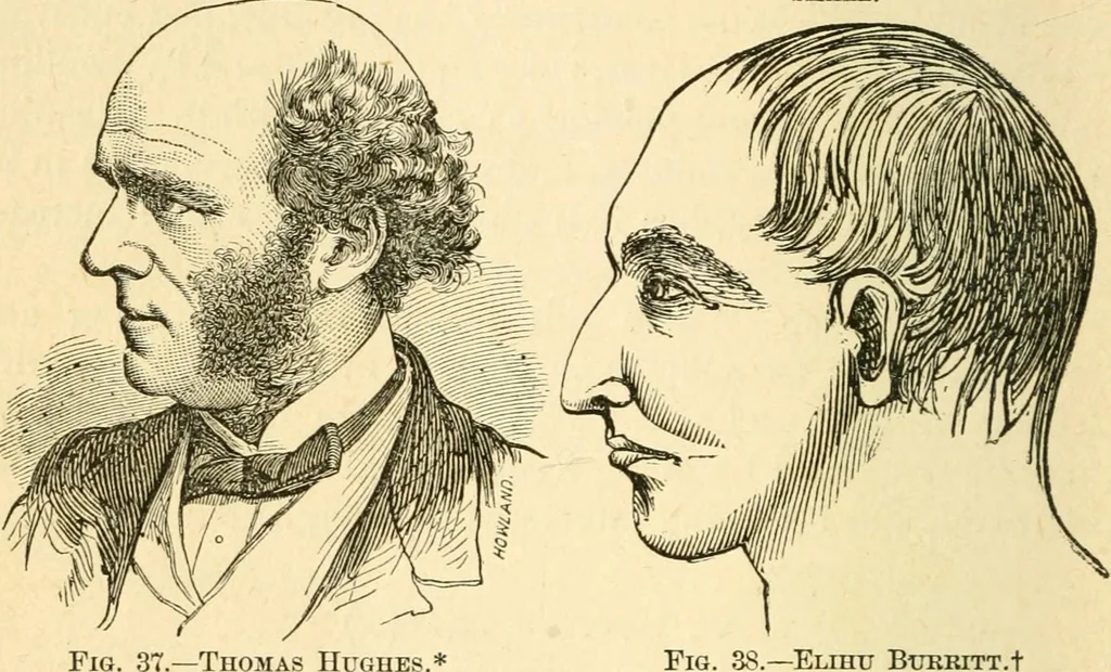 An illustration from How to read character : a new illustrated hand-book of phrenology and physiognomy, for students and examiners; with a descriptive chart, 1891, leaf 53