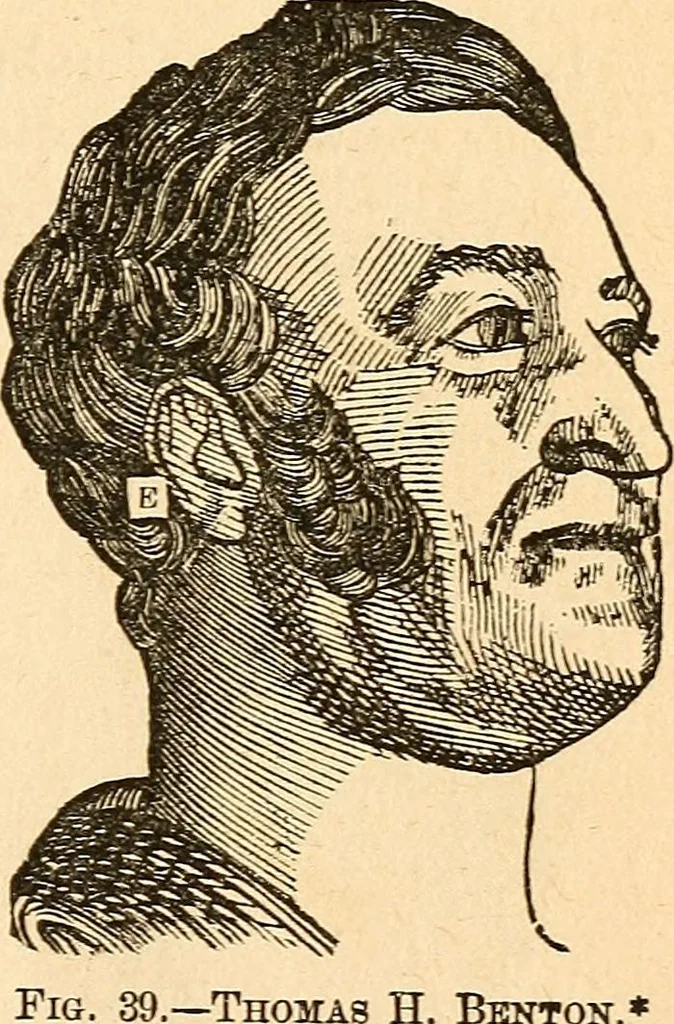 An illustration from How to read character : a new illustrated hand-book of phrenology and physiognomy, for students and examiners; with a descriptive chart, 1891, leaf 54