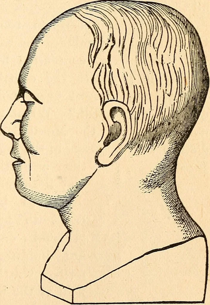 An illustration from How to read character : a new illustrated hand-book of phrenology and physiognomy, for students and examiners; with a descriptive chart, 1891, leaf 56