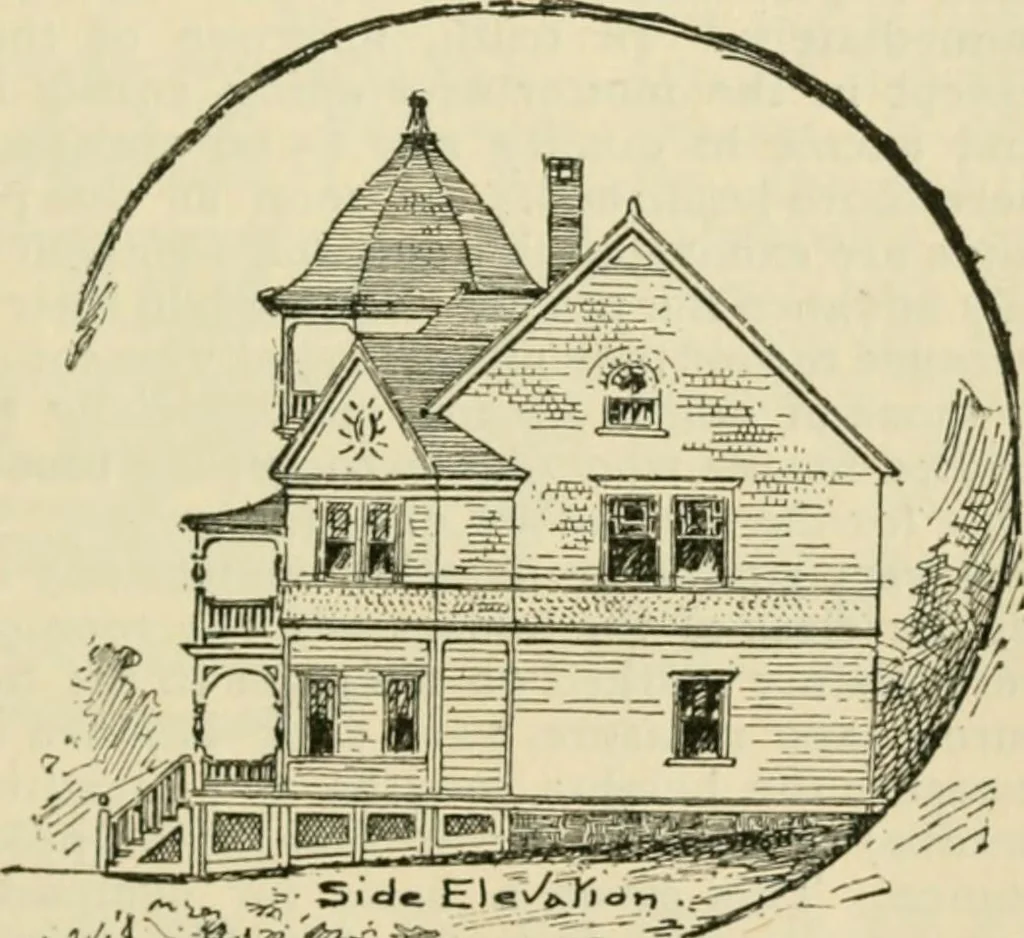 An illustration from How to select a plan and how to build a house by R.W. Shoppell., 1887, leaf 6