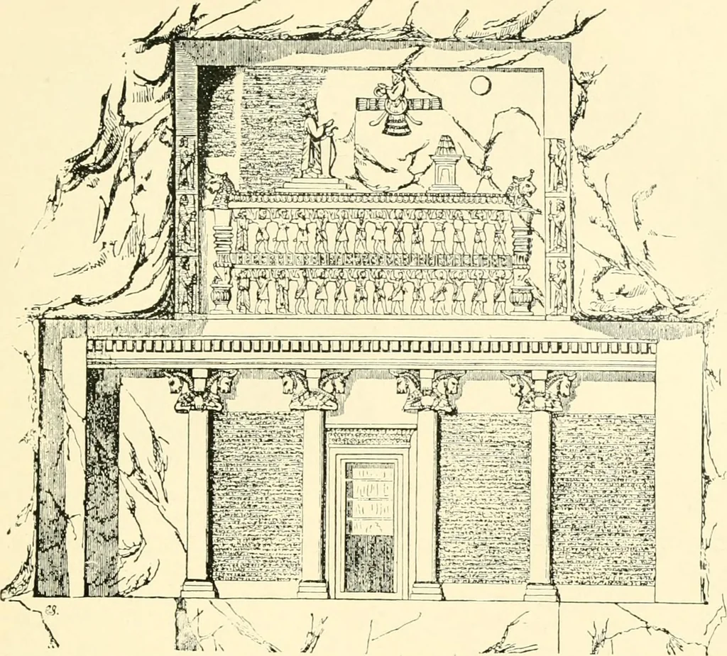 An illustration from How to study architecture; by Charles H. Caffin ... an attempt to trace the evolution of architecture as the product and expression of successive phases of civilisation, 1917, leaf 108