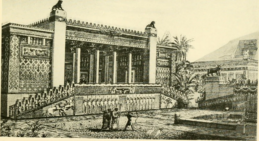 An illustration from How to study architecture; by Charles H. Caffin ... an attempt to trace the evolution of architecture as the product and expression of successive phases of civilisation, 1917, leaf 108