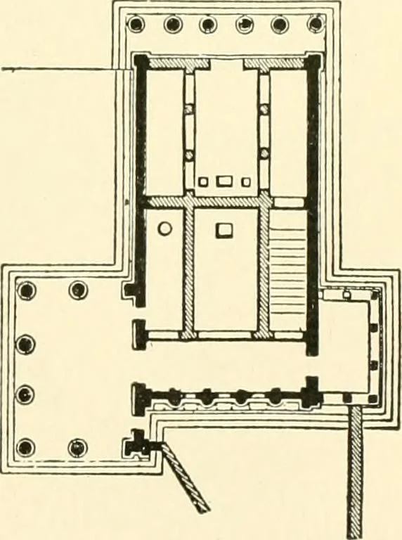 An illustration from How to study architecture; by Charles H. Caffin ... an attempt to trace the evolution of architecture as the product and expression of successive phases of civilisation, 1917, leaf 148