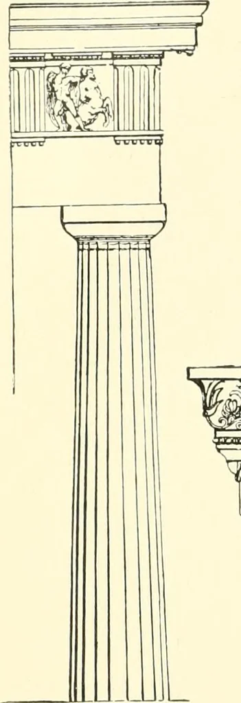 An illustration from How to study architecture; by Charles H. Caffin ... an attempt to trace the evolution of architecture as the product and expression of successive phases of civilisation, 1917, leaf 149