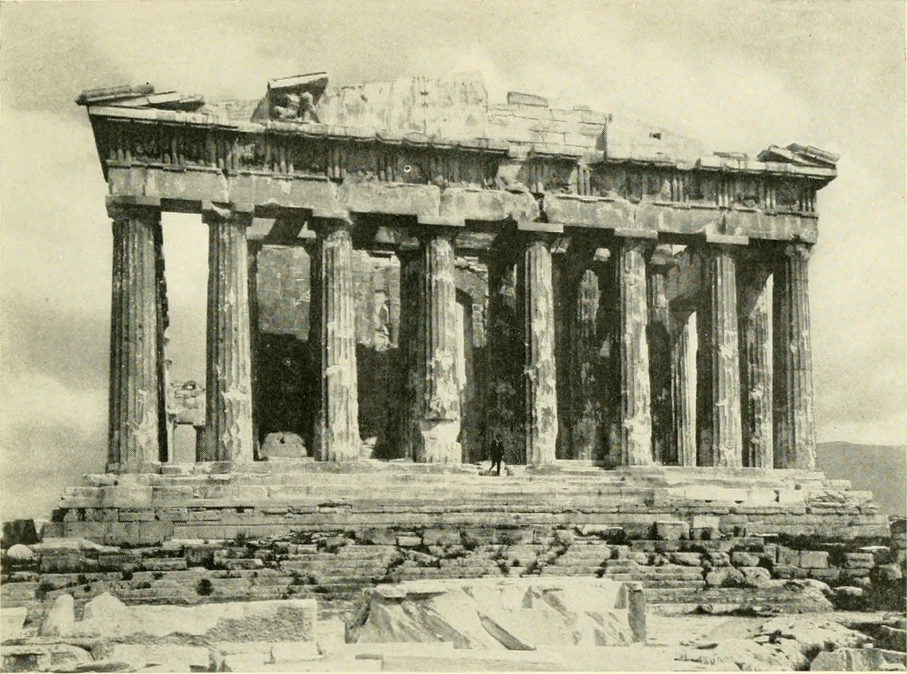 An illustration from How to study architecture; by Charles H. Caffin ... an attempt to trace the evolution of architecture as the product and expression of successive phases of civilisation, 1917, leaf 152
