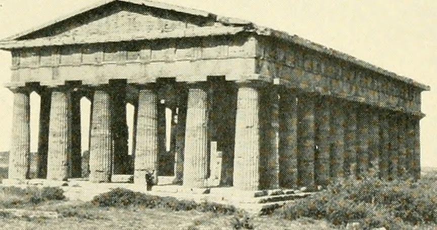 An illustration from How to study architecture; by Charles H. Caffin ... an attempt to trace the evolution of architecture as the product and expression of successive phases of civilisation, 1917, leaf 152