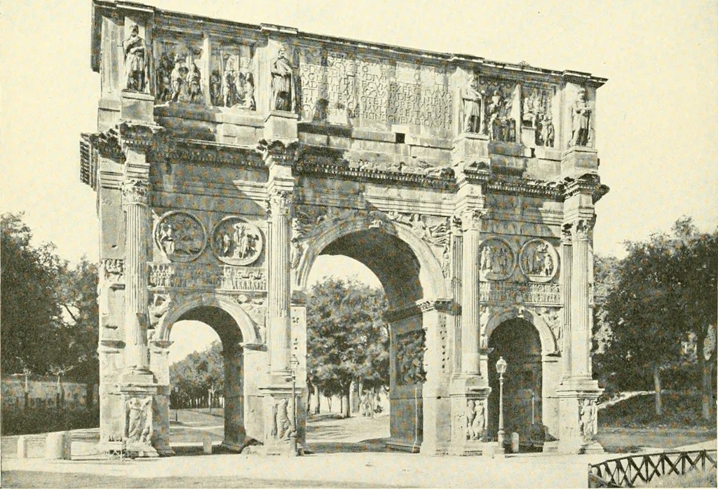 An illustration from How to study architecture; by Charles H. Caffin ... an attempt to trace the evolution of architecture as the product and expression of successive phases of civilisation, 1917, leaf 203