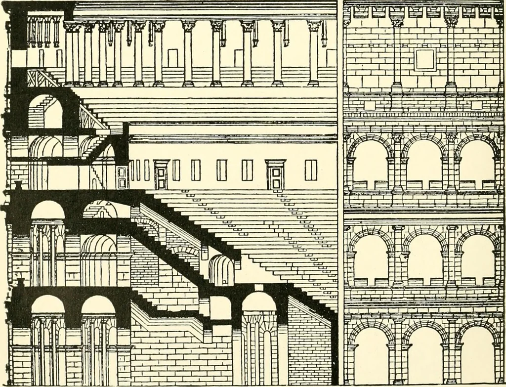 An illustration from How to study architecture; by Charles H. Caffin ... an attempt to trace the evolution of architecture as the product and expression of successive phases of civilisation, 1917, leaf 205