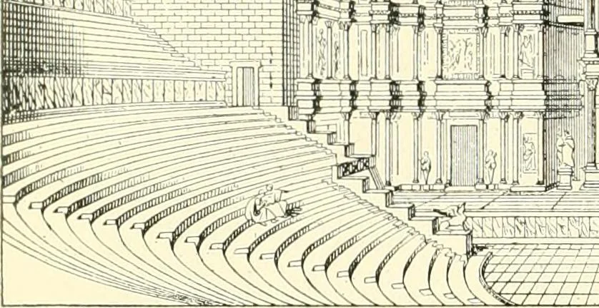 An illustration from How to study architecture; by Charles H. Caffin ... an attempt to trace the evolution of architecture as the product and expression of successive phases of civilisation, 1917, leaf 207