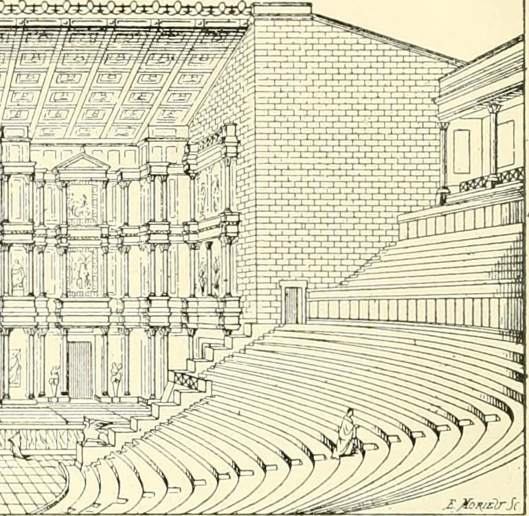 An illustration from How to study architecture; by Charles H. Caffin ... an attempt to trace the evolution of architecture as the product and expression of successive phases of civilisation, 1917, leaf 207