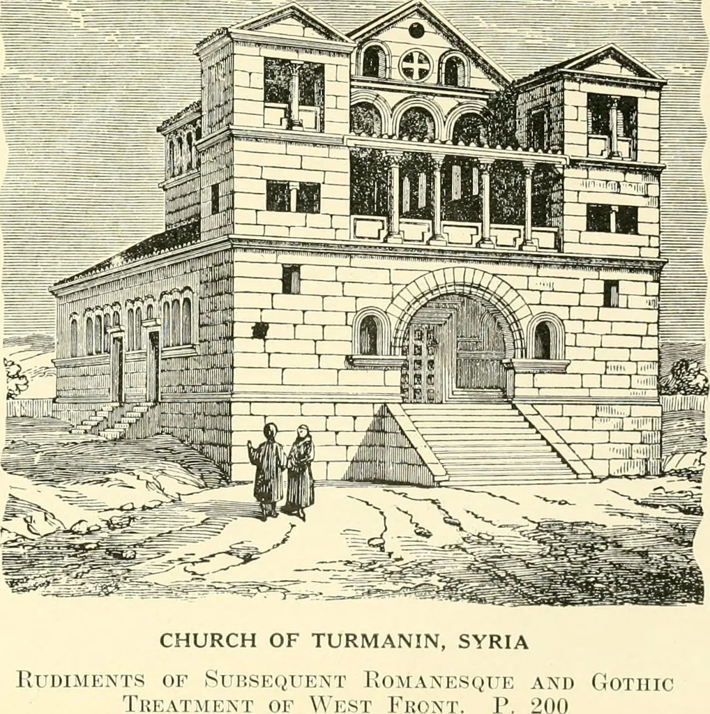 An illustration from How to study architecture; by Charles H. Caffin ... an attempt to trace the evolution of architecture as the product and expression of successive phases of civilisation, 1917, leaf 241