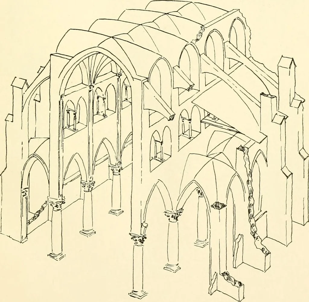 An illustration from How to study architecture; by Charles H. Caffin ... an attempt to trace the evolution of architecture as the product and expression of successive phases of civilisation, 1917, leaf 336