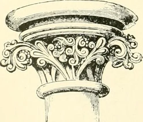 An illustration from How to study architecture; by Charles H. Caffin ... an attempt to trace the evolution of architecture as the product and expression of successive phases of civilisation, 1917, leaf 337