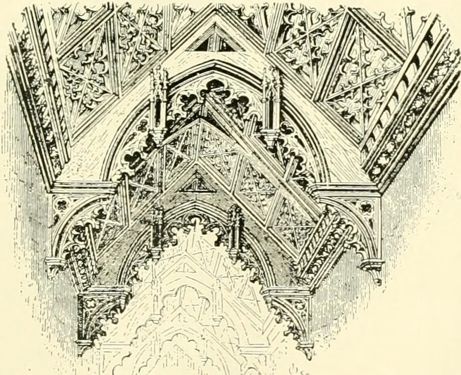 An illustration from How to study architecture; by Charles H. Caffin ... an attempt to trace the evolution of architecture as the product and expression of successive phases of civilisation, 1917, leaf 342