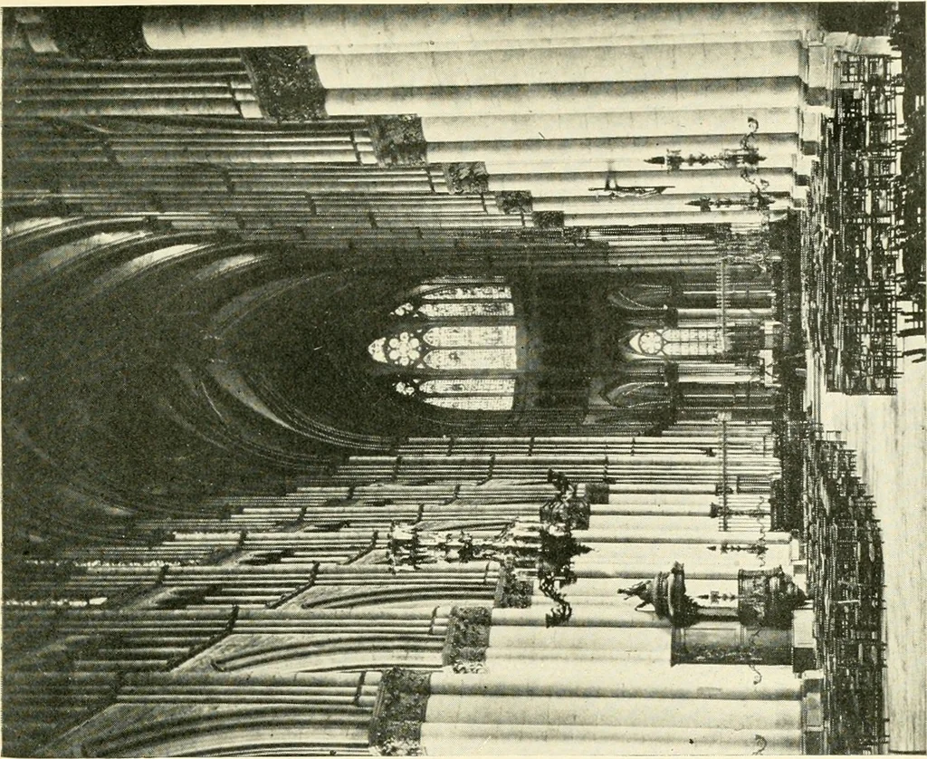 An illustration from How to study architecture; by Charles H. Caffin ... an attempt to trace the evolution of architecture as the product and expression of successive phases of civilisation, 1917, leaf 358