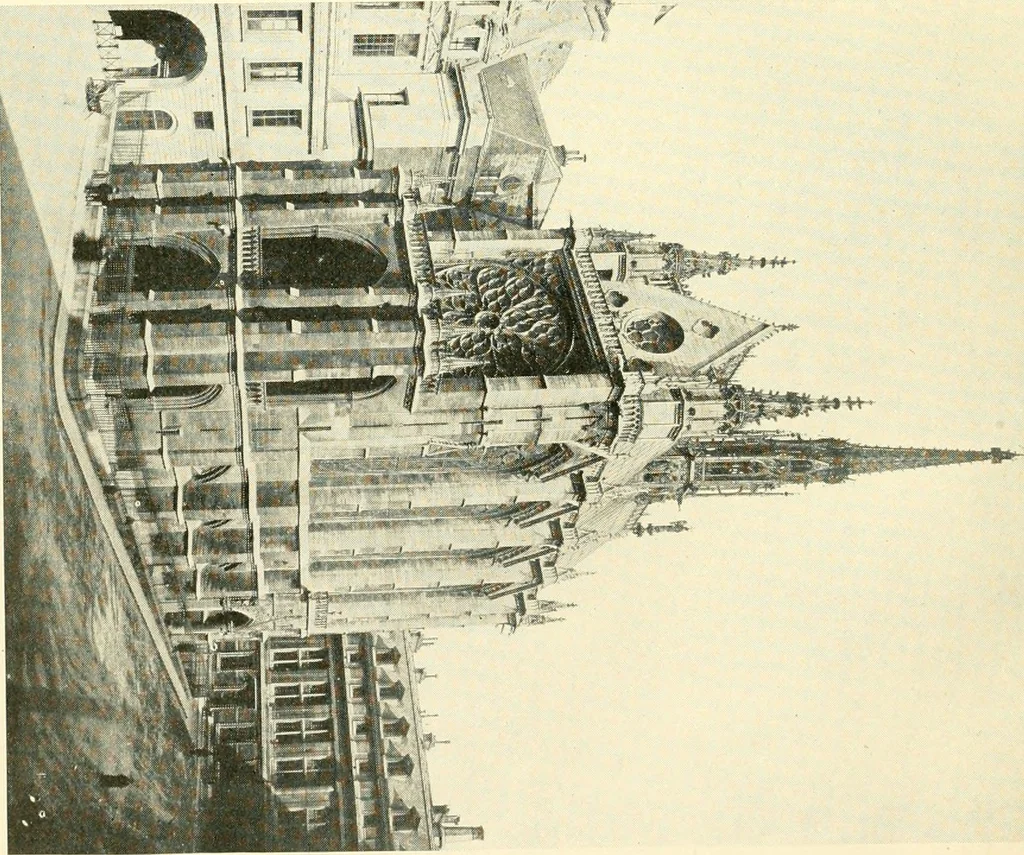 An illustration from How to study architecture; by Charles H. Caffin ... an attempt to trace the evolution of architecture as the product and expression of successive phases of civilisation, 1917, leaf 359