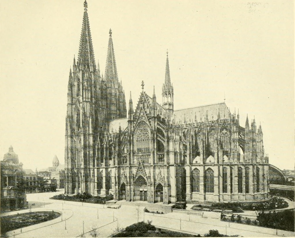 An illustration from How to study architecture; by Charles H. Caffin ... an attempt to trace the evolution of architecture as the product and expression of successive phases of civilisation, 1917, leaf 386