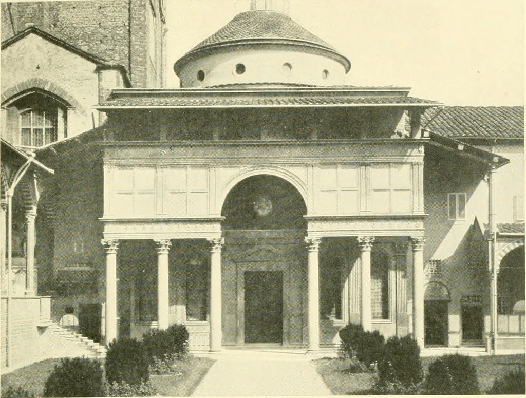 An illustration from How to study architecture; by Charles H. Caffin ... an attempt to trace the evolution of architecture as the product and expression of successive phases of civilisation, 1917, leaf 432
