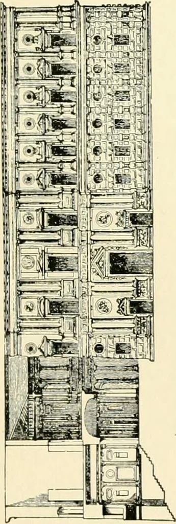An illustration from How to study architecture; by Charles H. Caffin ... an attempt to trace the evolution of architecture as the product and expression of successive phases of civilisation, 1917, leaf 502