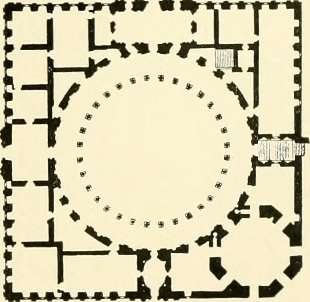 An illustration from How to study architecture; by Charles H. Caffin ... an attempt to trace the evolution of architecture as the product and expression of successive phases of civilisation, 1917, leaf 502