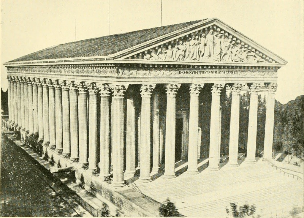 An illustration from How to study architecture; by Charles H. Caffin ... an attempt to trace the evolution of architecture as the product and expression of successive phases of civilisation, 1917, leaf 556
