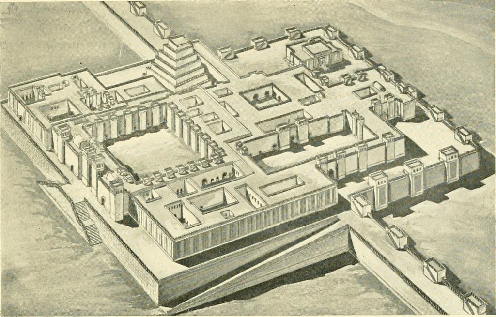 An illustration from How to study architecture; by Charles H. Caffin ... an attempt to trace the evolution of architecture as the product and expression of successive phases of civilisation, 1917, leaf 92
