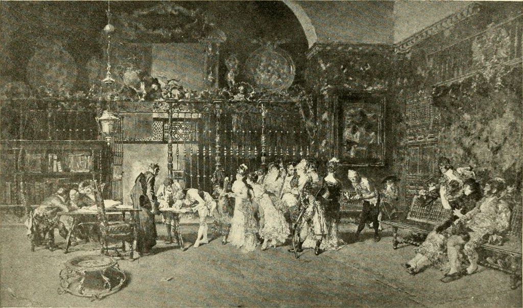 An illustration from How to study pictures by means of a series of comparisons of paintings and painters from Cimabue to Monet, with historical and biographical summaries and appreciations of the painters' motives and methods, 1905, leaf 416