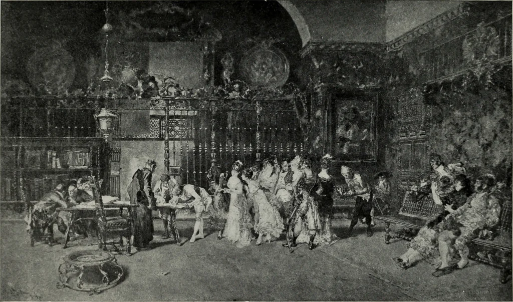 An illustration from How to study pictures by means of a series of comparisons of paintings and painters from Cimabue to Monet, with historical and biographical summaries and appreciations of the painters' motives and methods, 1910, leaf 414