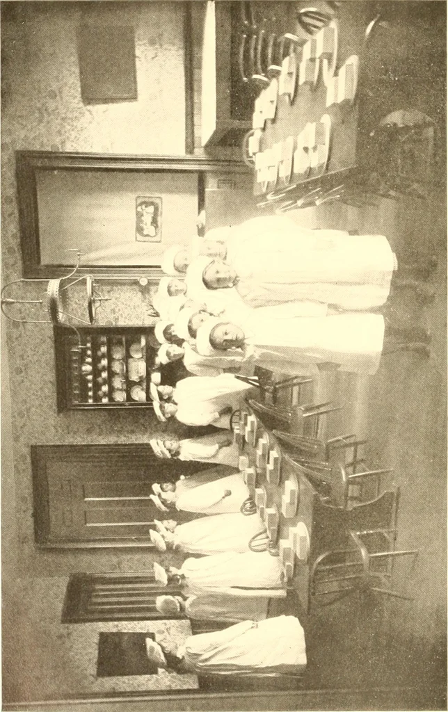 An illustration from How to teach kitchen garden; or, Object lessons in household work, including songs, plays, exercises, and games illustrating household occupations, 1901, leaf 27