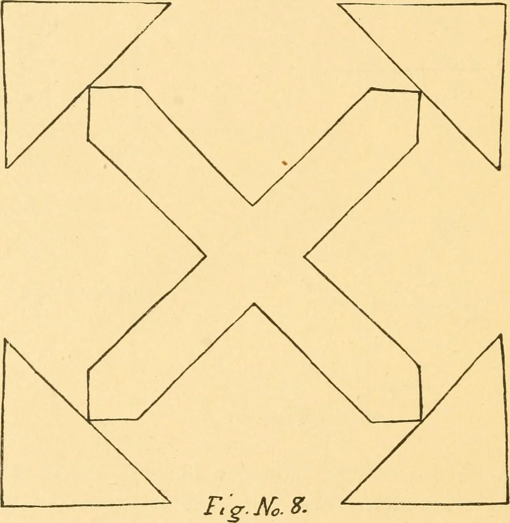 An illustration from How to teach paper-folding and cutting: a practical manual-training aid, 1892, leaf 17
