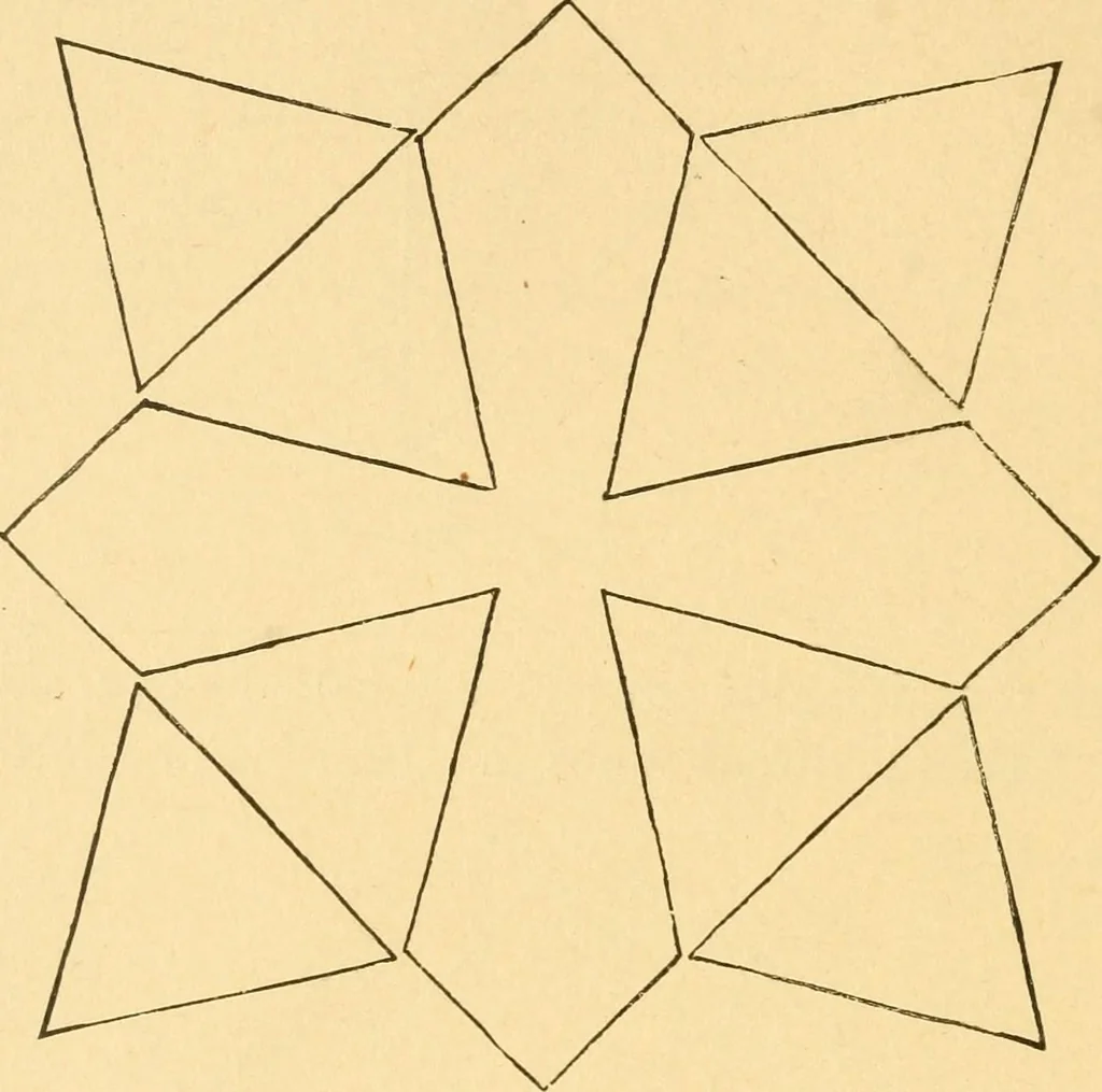 An illustration from How to teach paper-folding and cutting: a practical manual-training aid, 1892, leaf 19
