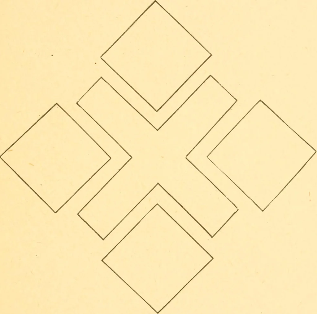 An illustration from How to teach paper-folding and cutting: a practical manual-training aid, 1892, leaf 20