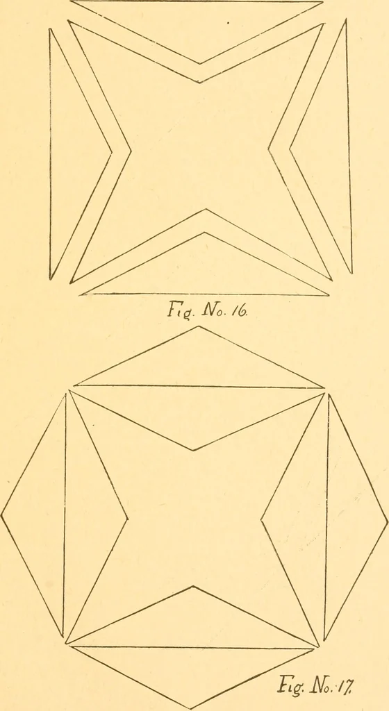 An illustration from How to teach paper-folding and cutting: a practical manual-training aid, 1892, leaf 22
