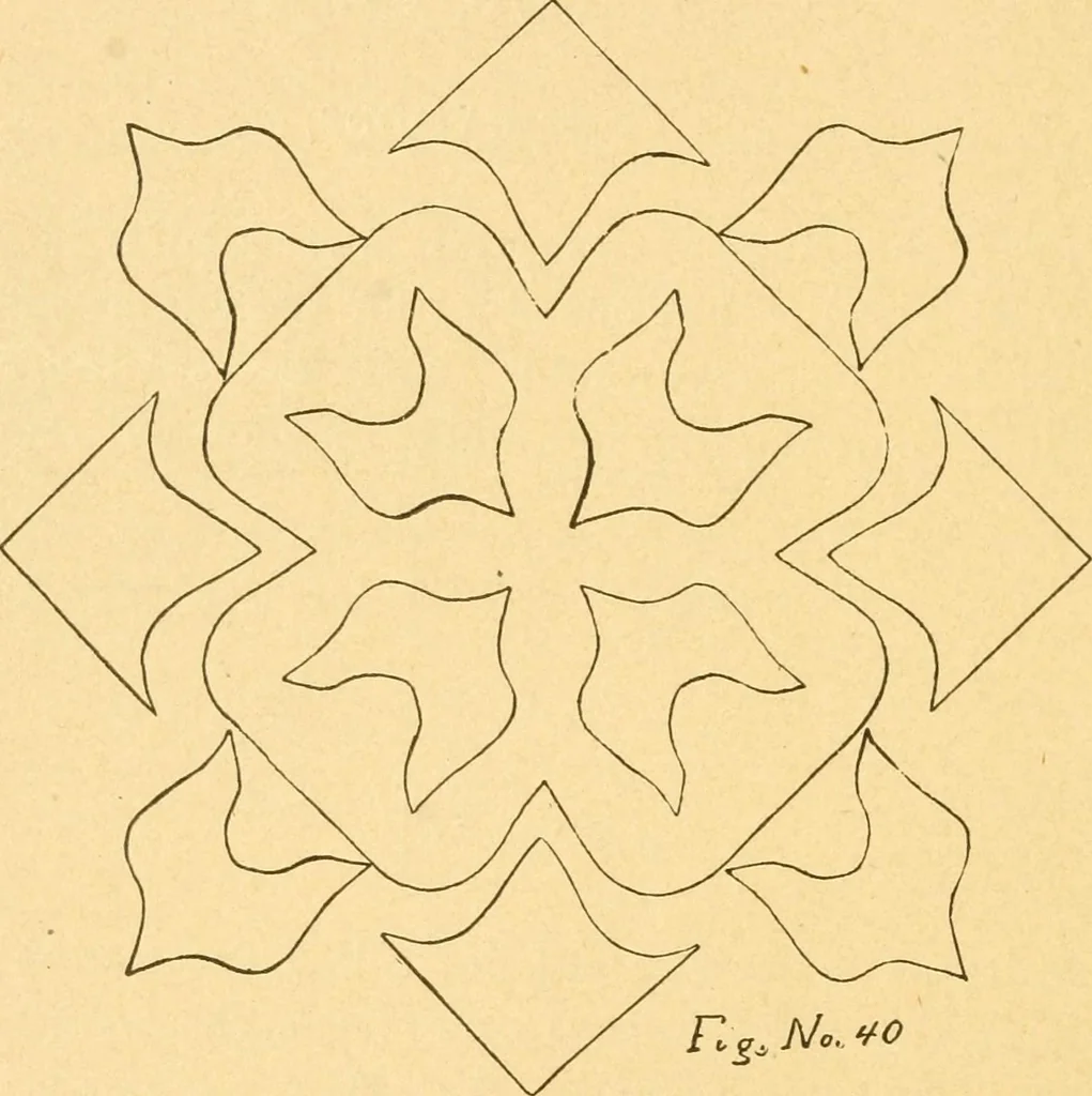 An illustration from How to teach paper-folding and cutting: a practical manual-training aid, 1892, leaf 37