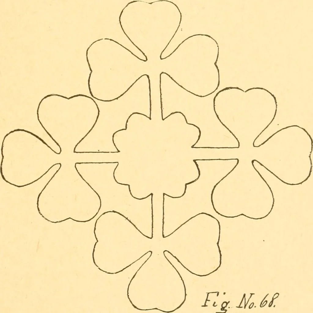 An illustration from How to teach paper-folding and cutting: a practical manual-training aid, 1892, leaf 54