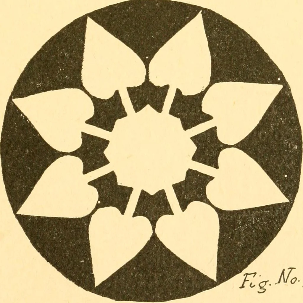 An illustration from How to teach paper-folding and cutting: a practical manual-training aid, 1892, leaf 56