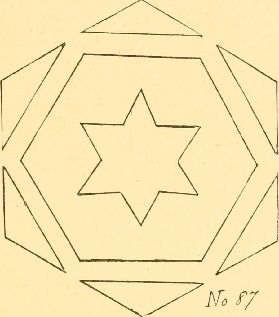 An illustration from How to teach paper-folding and cutting: a practical manual-training aid, 1892, leaf 64