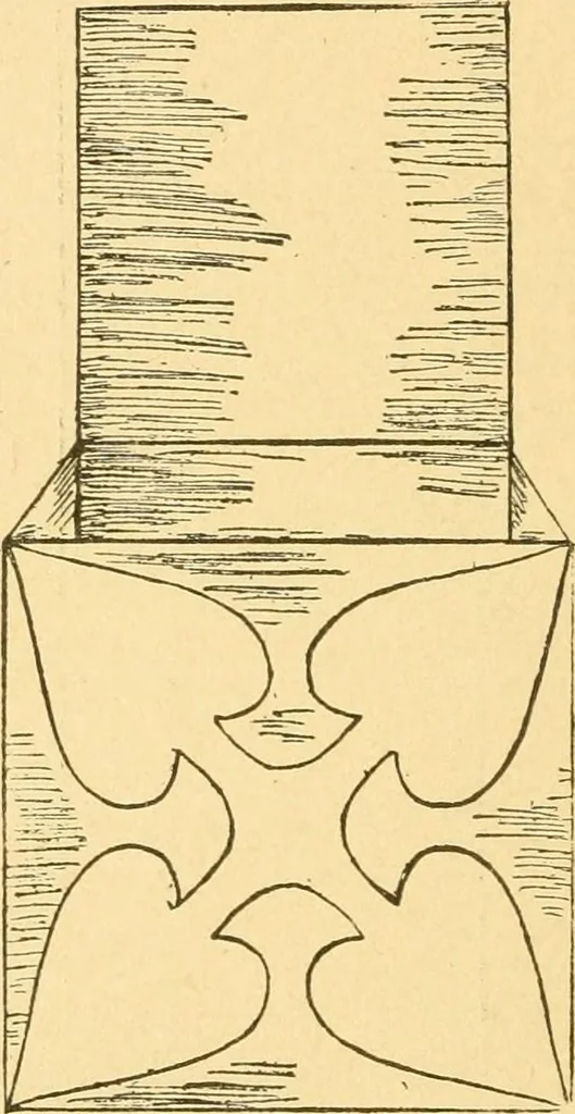 An illustration from How to teach paper-folding and cutting: a practical manual-training aid, 1892, leaf 75