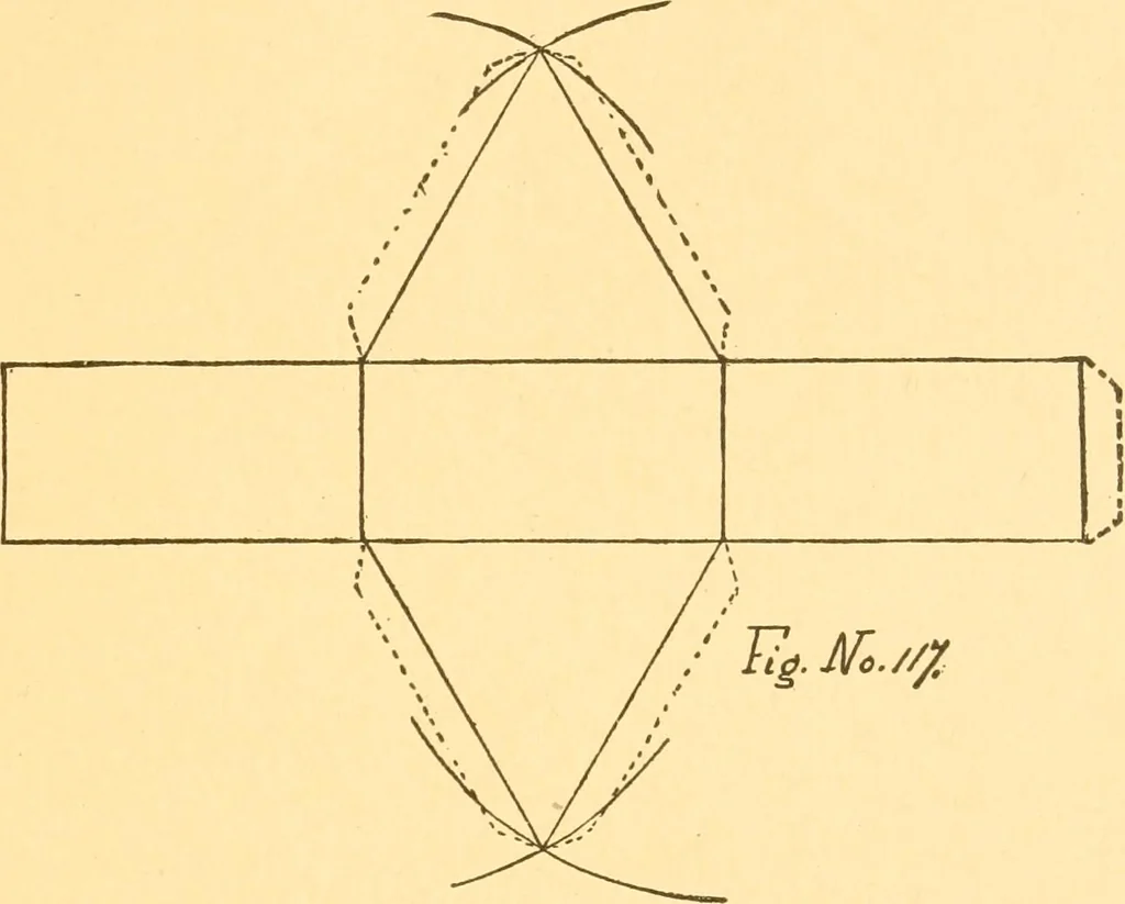 An illustration from How to teach paper-folding and cutting: a practical manual-training aid, 1892, leaf 82