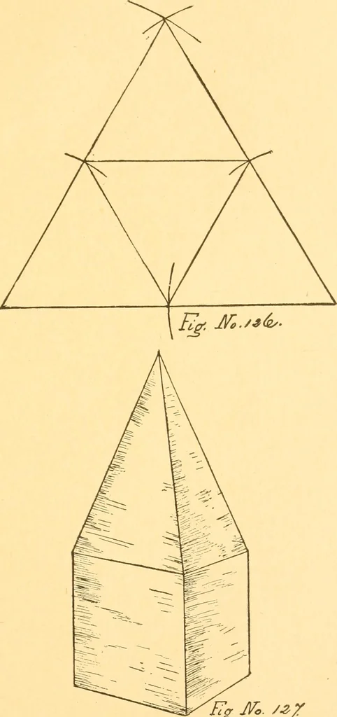 An illustration from How to teach paper-folding and cutting: a practical manual-training aid, 1892, leaf 90
