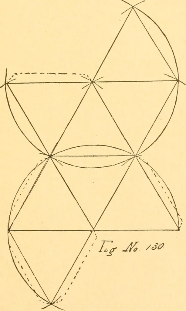 An illustration from How to teach paper-folding and cutting: a practical manual-training aid, 1892, leaf 92