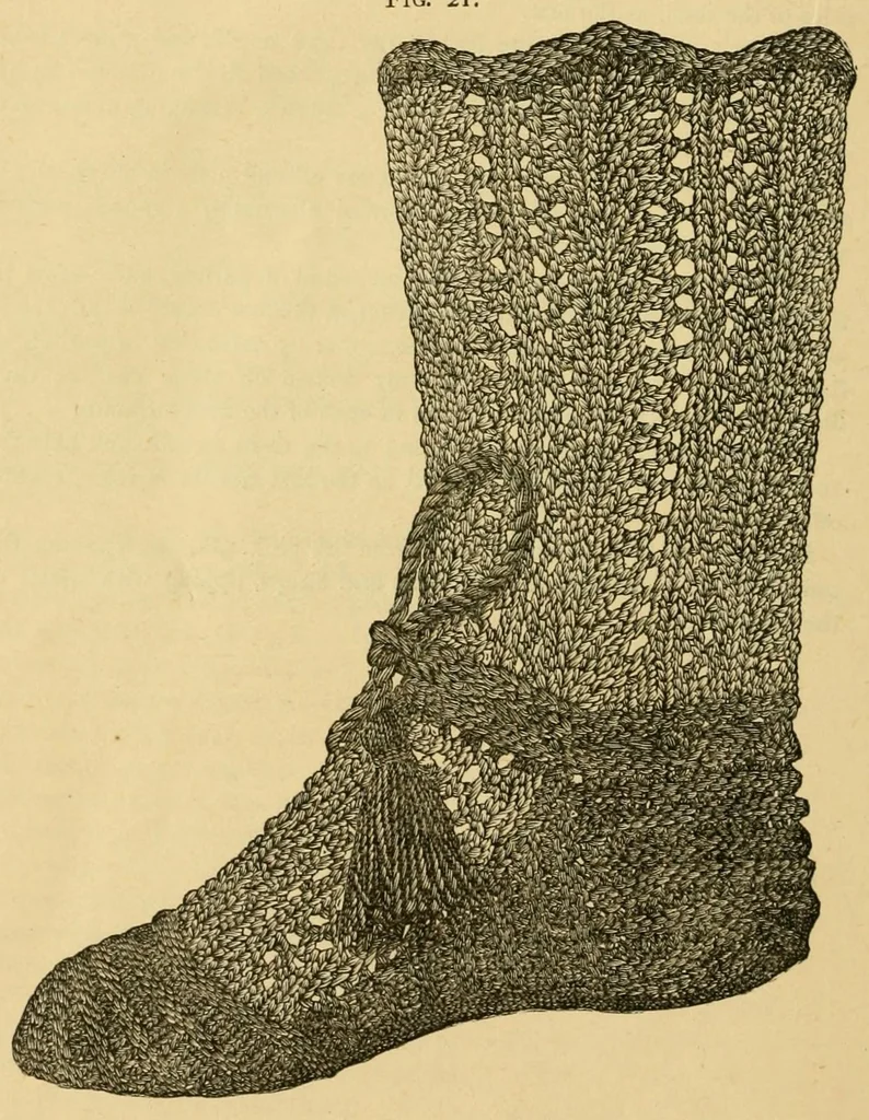 An illustration from How to use Florence knitting silk, 1882, leaf 48