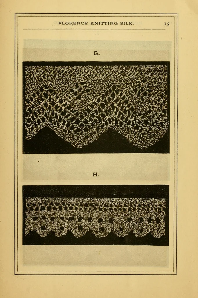 An illustration from How to use Florence knitting silk, 1880, leaf 19